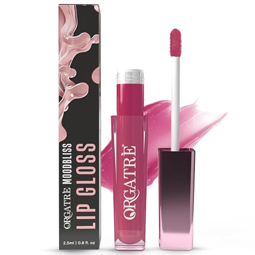 Orgatre Moodbliss Lip Gloss | Instant Shine & Glossy Finish | Hydrating Lip Gloss for Girls & Women | Perfect for Everyday & Party Look | 2.5ml (Muted Violet, 2.5 ML)