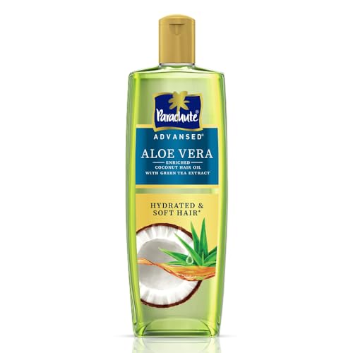 Parachute Advansed Aloe Vera Enriched Coconut Hair Oil for Hydrated & Soft Hair | Intense Nourishment for Locking in Moisture - 300 ML