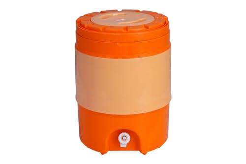 Portable Orange Insulated Water Camper Jug - 18L Capacity