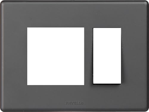 Havells Crabtree Fabio Carbon 2 module Front plate