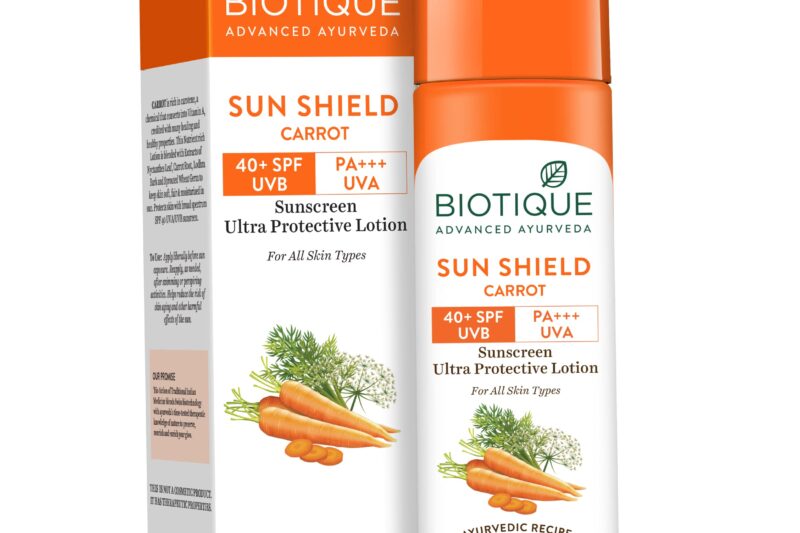 Biotique Bio Carrot Face And Body Sun Lotion All Skin Type SPF 40 Uva/Uvb, 120Ml, 1 Count