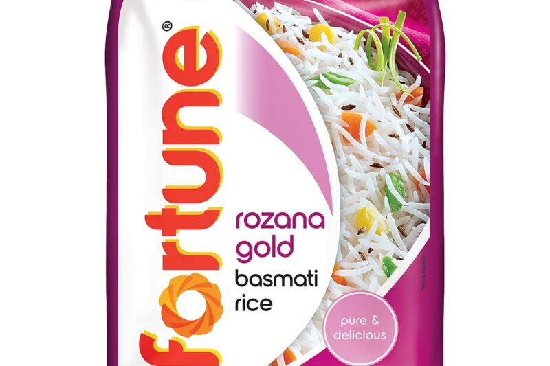Fortune Rozana Gold Basmati Rice 1Kg | Cooked grain upto 15 mm | Fluffy, Non-Sticky Rice | Everyday Basmati Rice