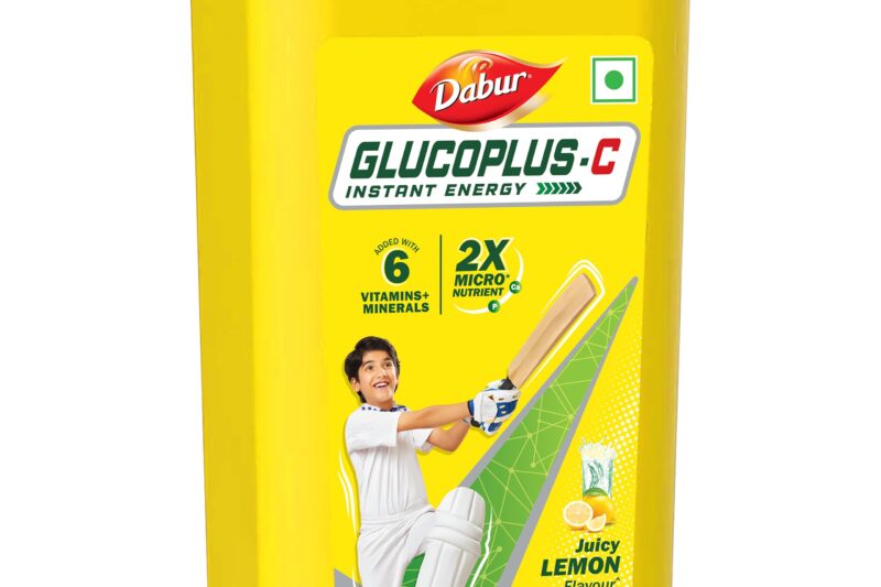 Dabur Glucoplus-C Instant Energy Glucose Powder (Lemon), 400g | Replenishes Energy | 20% More Glucose | With Vitamin C & Calcium