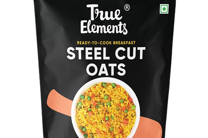 True Elements Steel Cut Oats 500g | Sugar Free Oats | Healthy Breakfast | 100% Wholegrain | Diabetic Friendly Oats | Breakfast Cereal