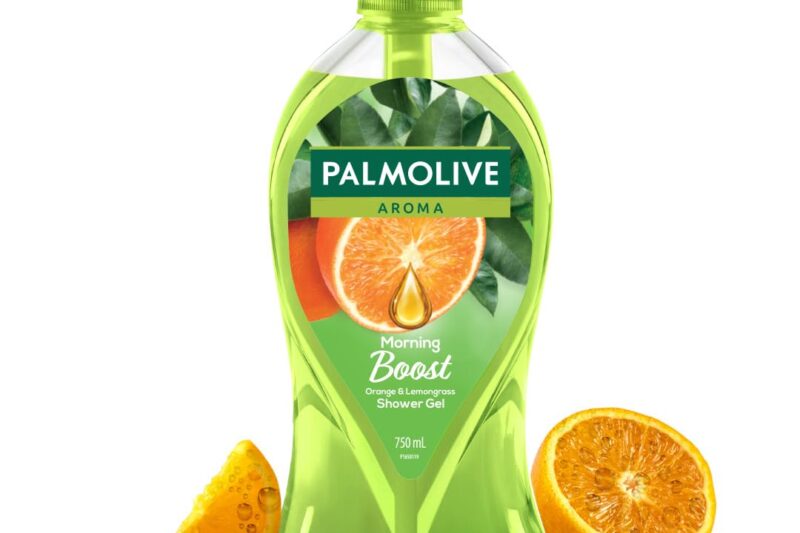 Palmolive Aroma Morning Tonic Body Wash, Gel Based Shower Gel with 100% Natural Citrus Essential Oil & Lemongrass Extracts – pH Balanced, No Parabens, No Silicones, 750ml Pump
