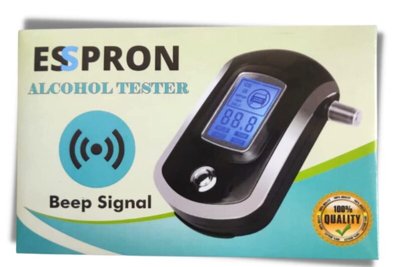 E-20 Alcohol Breath Tester | Professional Digital Breathalyser with LCD Display | High-Precision Alcohol Detector | 5 Replaceable Mouthpieces | Sound Beep Alert | Personal & Professional Use