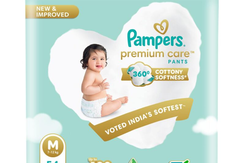 Buy Pampers Premium Care Pant Style Baby Diapers | Medium (M size) | 54 Count | Voted India’s Softest | All-in-1 with 360 Cottony Softness Diapers | 7-12kg Online at Low Prices in India – Amazon.in