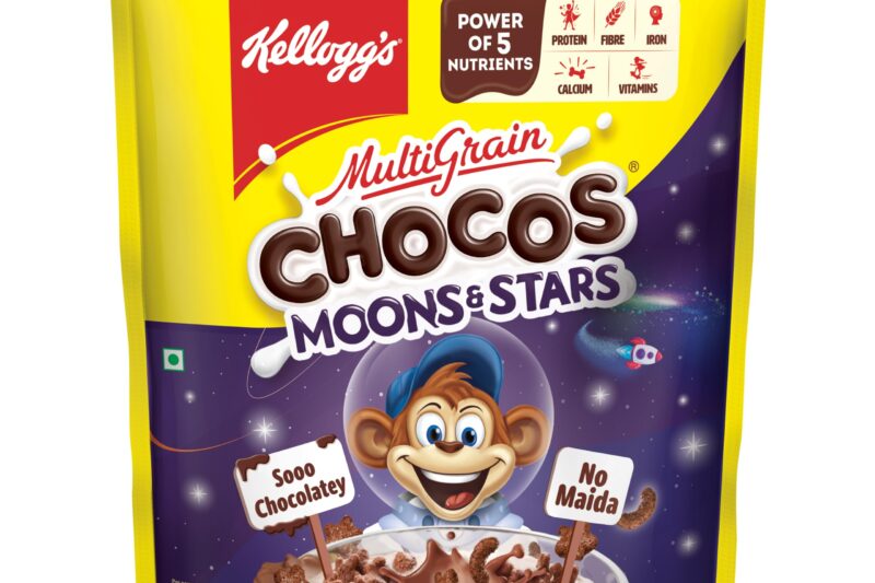 Kellogg’s Chocos Moons & Stars, With Whole Grain, Source Of Fibre, High In Calcium & Protein, With 10 Essential Vitamins & Minerals, Breakfast Cereals, 1.15 /1.2 Kg Pack (Weight May Vary)