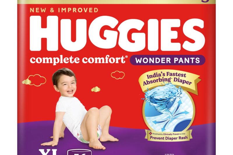 Huggies Complete Comfort Wonder Pants | Pant Style Baby Diapers Extra Large Size (XL), 56 Count | India’s Fastest Absorbing Diaper, Prevents Diaper Rash, Ideal for 12 to 17 Kgs