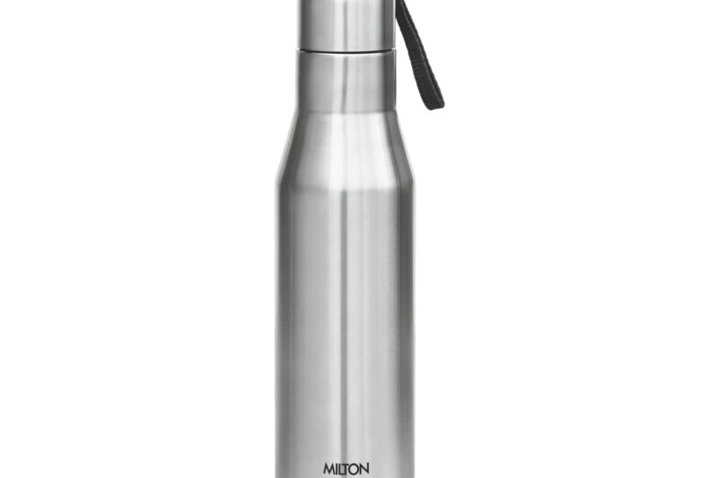 MILTON Super 1000 Stainless Steel Water Bottle 1000ml | Single Wall | Leak-Proof Lid, Rust-Free | ISI Certified | BPA-Free | For School, Office, Gym, Travel | Silver
