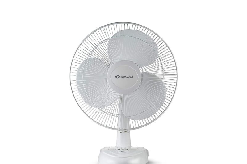 Bajaj Esteem 400 MM Table Fan | Table Fan For Kitchen & Home | High Air Thrust | High Speed | Overload Thermal Protection | Full Copper Motor | Silent Operation | 1-Yr Warranty 【White】