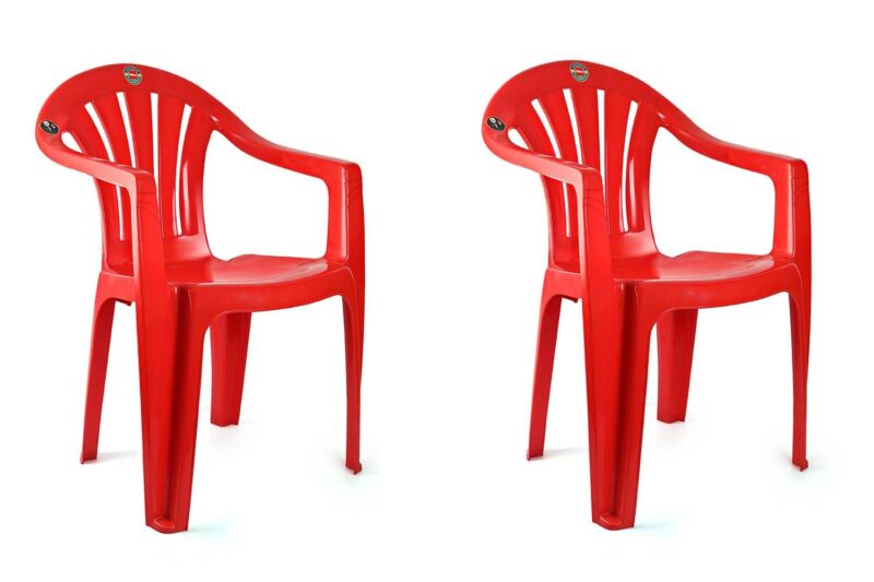 Cello Capri Chair Set Pack of 2 – Red