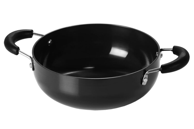 Buy Cello Aluminum Hard-Anodised Classy Kadhai, 2.5 LTR with Steel Lid, Gas Stove Compatible only, Black Online at Low Prices in India – Amazon.in