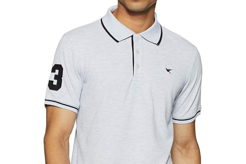 Buy Deniklo Men’s Solid Regular Polo Shirt (DK82-M_Plume Blue M) at Amazon.in