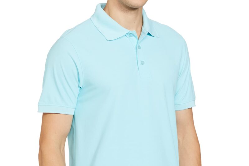 Deniklo Men’s Cotton Rich Half Sleeve Regular Fit Solid Polo T-Shirt (Available in Plus Size)