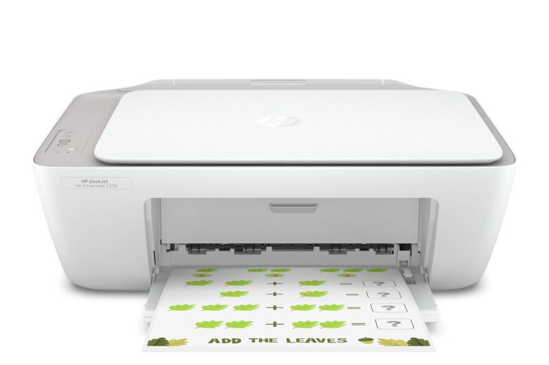 HP DeskJet Ink Advantage 2338 All-in-One Printer, Print, Copy, Scan, Hi-Speed USB 2.0, Up to 7.5/5.5 ppm (Black/Color), 60-Sheet Input Tray, 25-Sheet Output Tray, 1000-page Duty Cycle, Color, 7WQ06B