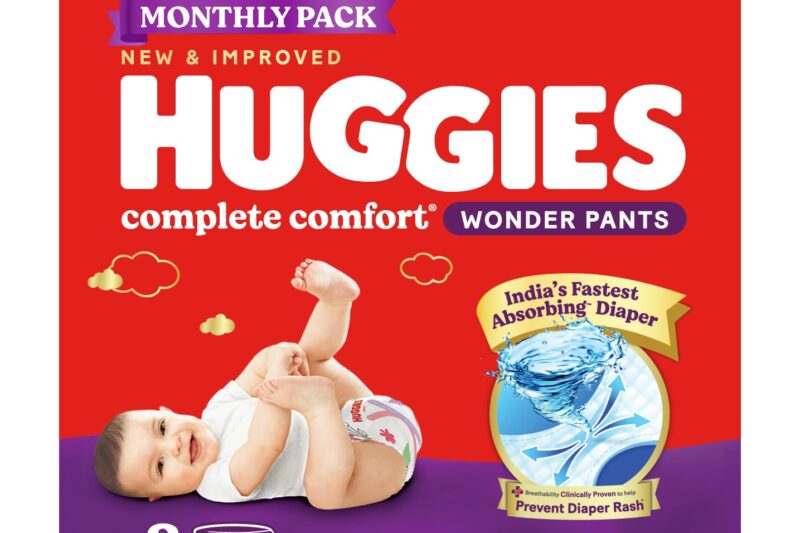 Huggies Complete Comfort Wonder Pants | Pant Style Baby Diapers Small Size (S), 172 Count | India’s Fastest Absorbing Diaper, Prevents Diaper Rash, Ideal for 4 to 8 Kgs (86 Count, Pack of 2)