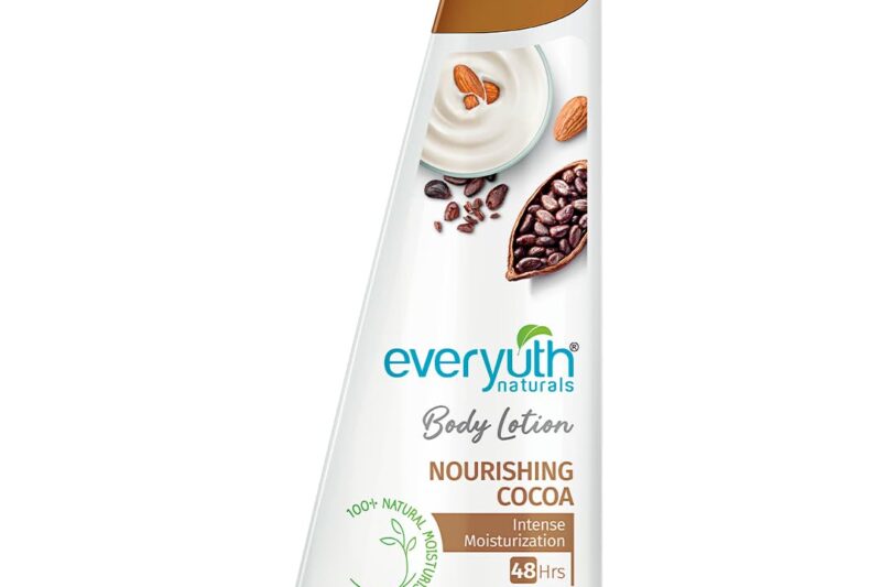 Everyuth Naturals Nourishing Cocoa Body lotion 200ml for men & women | 48Hr Hydration | Deep Moisture Care for Dry Skin | Enriched with 100% Natural Almond Milk | Smooth, Radiant & Healthy Looking Skin Care
