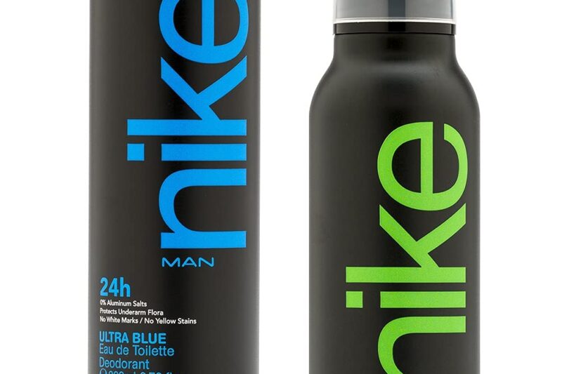Nike Men Ultra Blue & Ultra Green Deodorant Spray (Pack of 2) – 200ml Each | 24H Freshness | No White Marks or Yellow Stains | Skin-Friendly Deo| 0% Aluminum Salts