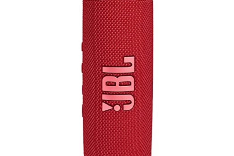 JBL Flip 6 Wireless Portable Bluetooth Speaker Pro Sound, Upto 12 Hours Playtime, IP67 Water & Dustproof, PartyBoost & Personalization by JBP App (Without Mic, Red)