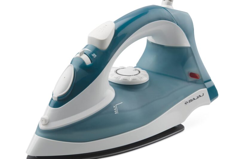 Buy Bajaj MX 3 Neo Steam Iron | 1250 Watts Power For Faster Ironing | Vertical & Horizontal Ironing | Spray Function | Anti-Bacterial & Non-Stick Soleplate Coating | 2-Yr Warranty By Bajaj 【Blue】 Online at Low Prices in India – Amazon.in