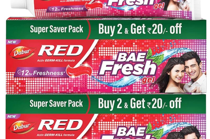 Dabur Red Bae Fresh Gel – 600gm (300gm*2) | Fights Bad Breath, Cavity Germs and Plaque | 12hr Freshness | Activ Germ-Kill formula