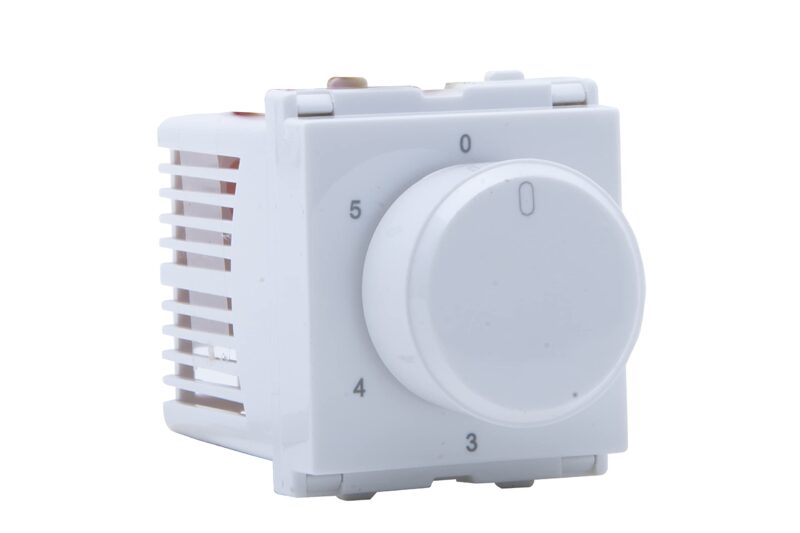 Wipro Northwest Venia Fan Regulator 5+1 Position Step Type 360, White (pack of 6)