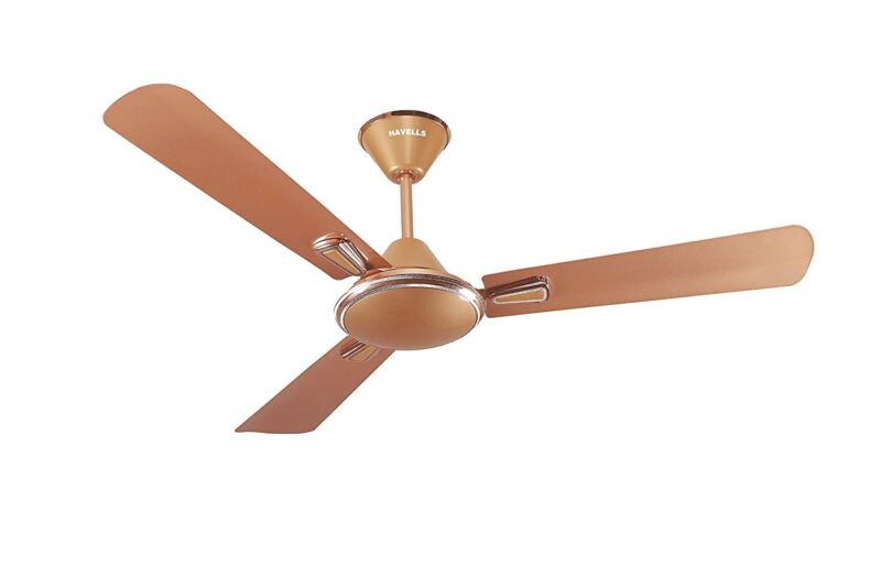 Havells 1200mm Festiva ES Ceiling Fan| Premium Finish|Energy Saving| Designer Fan for Home Decor|Elegant Looks| 230 m³/min Air Delivery| Hi-Speed Low Noise| 100% Copper Motor (Pack of 1, Pearl Copper)