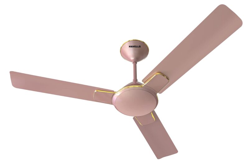 Havells Enticer Premium Design 1200 mm Ceiling Fan| High Air Delivery| Hi Speed| Wider Blades| 100% Copper Winding Motor| Metallic Finish for Living & Bedroom Interiors| Dust Resistant (Rose Gold)