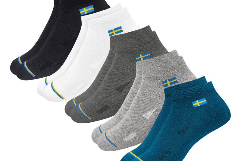 SWAGR Ankle Socks for Men & Women, Multicolor, Pack of 5, Free Size