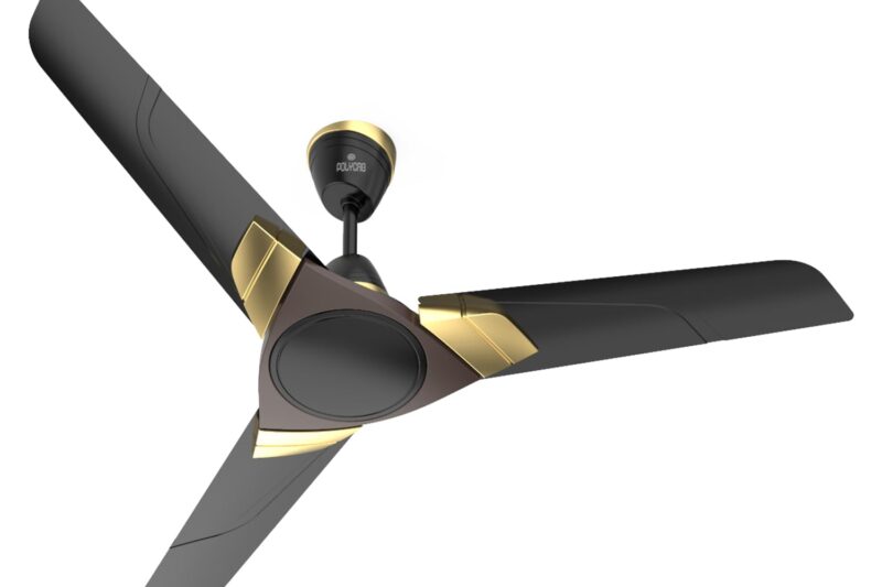Buy Polycab Aereo Plus Star Rated, 1200mm Ceiling Fan For Home | High Speed & Air Delivery | Saves Up To 33% Electricity, 100% Copper, Rust-Proof Blades, 52 Watt【Matt Black Choclate Gold】 Online at Low Prices in India – Amazon.in