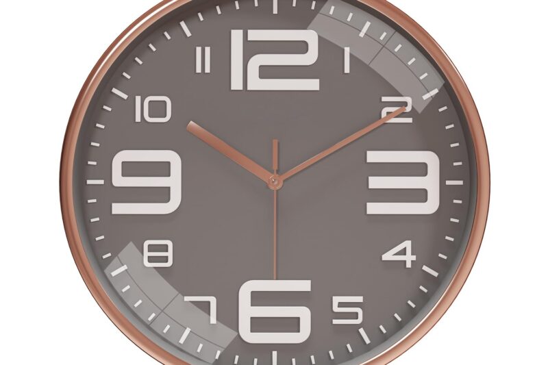 Buy Amazon Brand – Solimo Plastic Analog Wall Clock, Quartz Movement, Silent Sweep, Bold Numeric Time Indicator, Decorative (30 Cm X 30 Cm, Grey) Online at Low Prices in India – Amazon.in