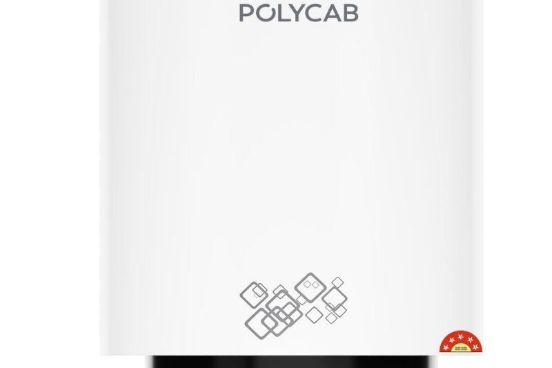 POLYCAB Celestia 5-Star 10L Water Heater (Geyser) | 5-yr tank & 2-yr product warranty | Temperature Control Knob | Enhanced Safety, Rust Proof Tank | Efficient Heating【White】