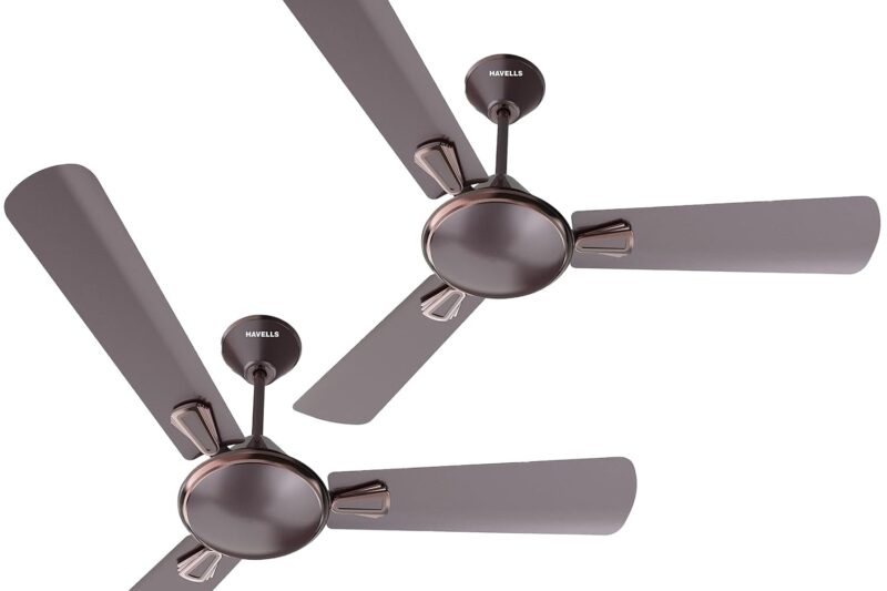 Buy Havells 1200mm Festiva ES Ceiling Fan| Premium Finish|Energy Saving| Designer Fan for Home Decor|Elegant Look| 230 m³/min Air Delivery| Hi-Speed Low Noise|100% Copper Motor (Pack of 2, Espresso Brown) Online at Low Prices in India – Amazon.in