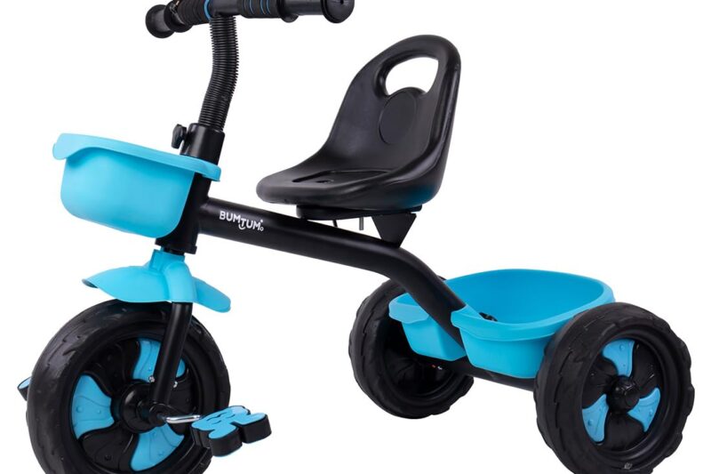 Bumtum Tricycle Ride | Play & Plug Cycle for Kids | 2-5 Years – Tricycles for Boy & Girl | Sturdy Designs with Storage Box, Horn and Guarded Seats, Heavy Wheels (Blue) – Pack of 1