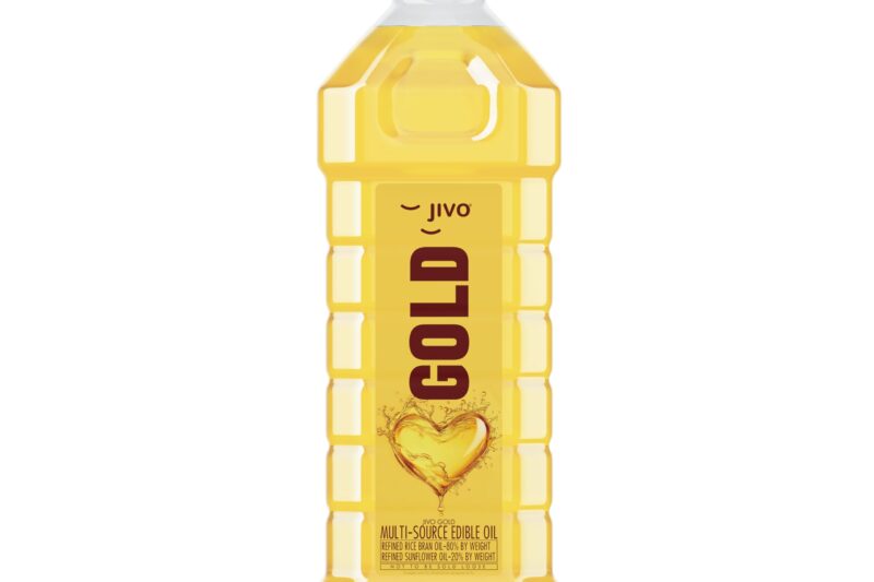 Jivo Gold Premium Refined Cooking Oil Perfect Blend of Rice Bran & Sunflower Oil | Natural Antioxidants | 1 Litre Pack