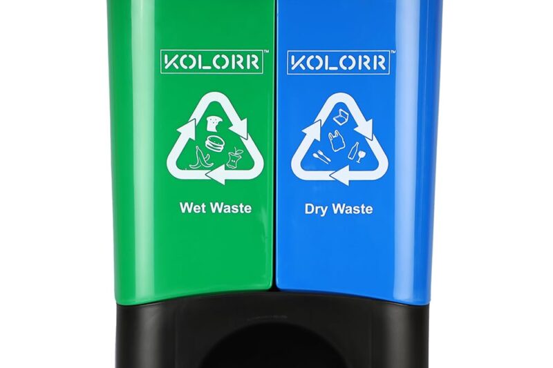 ARISTO splash plastic pedal dustbin 25 L GREEN&GREEN PACK OF 2