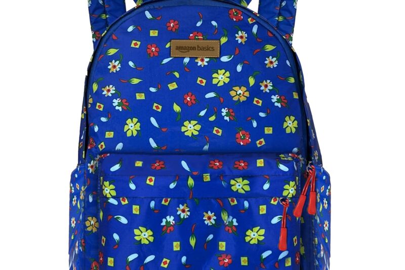 Amazon Basics Casual 3 Compartment Backpack for School & College | Dedicated Laptop Compartment for 15.6-Inch Laptop | Stylish & Trendy | for Women, Girls & Kids | Water-Resistant