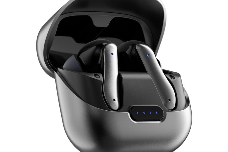 amazon basics TWS in-Ear Earbuds (AB-T01B) with Fast Charging up to 80 Hours of Playtime | Dual 10mm Driver | IPX4 Water-Resistance | Bluetooth 5.3 | Charging Case with Mic | Touch Control (Grey)