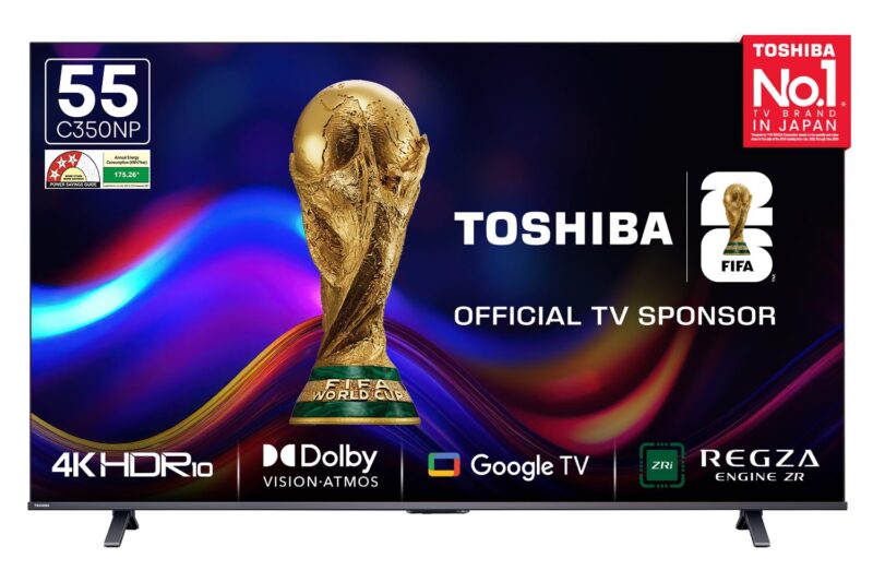 Toshiba 139 cm (55 inches) C350NP Series 4K Ultra HD Smart LED Google TV 55C350NP (Black)