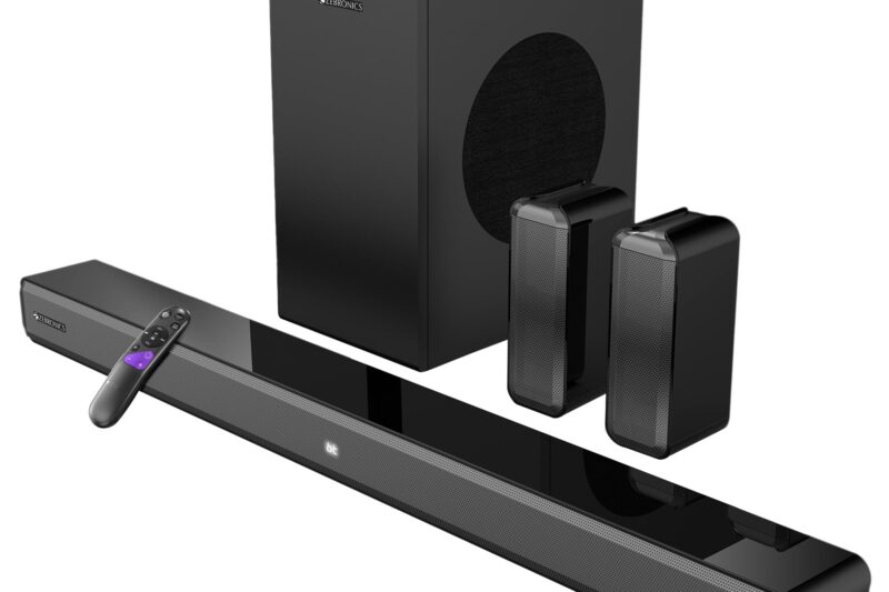 ZEBRONICS Juke BAR 9510WS PRO Dolby 5.1 Soundbar, Dolby Audio, 600 Watts, Wireless (Dual Rear Satellites & 6.5″ Subwoofer), Triple Driver Soundbar, Bluetooth v5.1 | HDMI (ARC) | Optical | USB | AUX