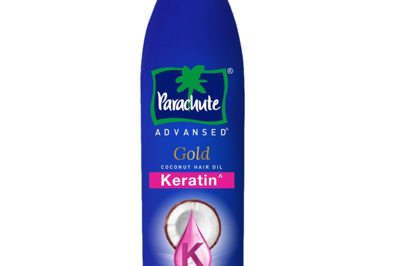 Parachute Advansed Gold Keratin Coconut Hair Oil | Thick & Smooth Hair| No Paraben or Silicone | 300ml