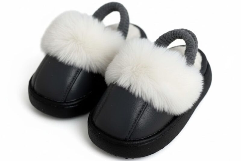 THE STYLE SUTRA® Baby Soft Sole Anti-Slip Mid Calf Winter Warm Infant Prewalker Snow Boots 12-18 Months Gray