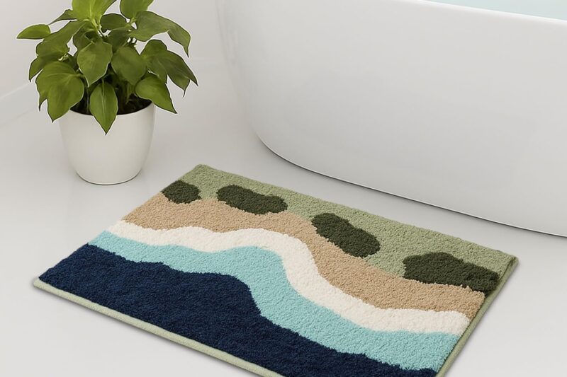 Luxe Home Bath Mat Canada Cloud Super Soft Anti Slip Washable Door Mats for Home, Bathroom Mat, Floor Mat, Kitchen Mat for Floor (40×60 cm) Aqua