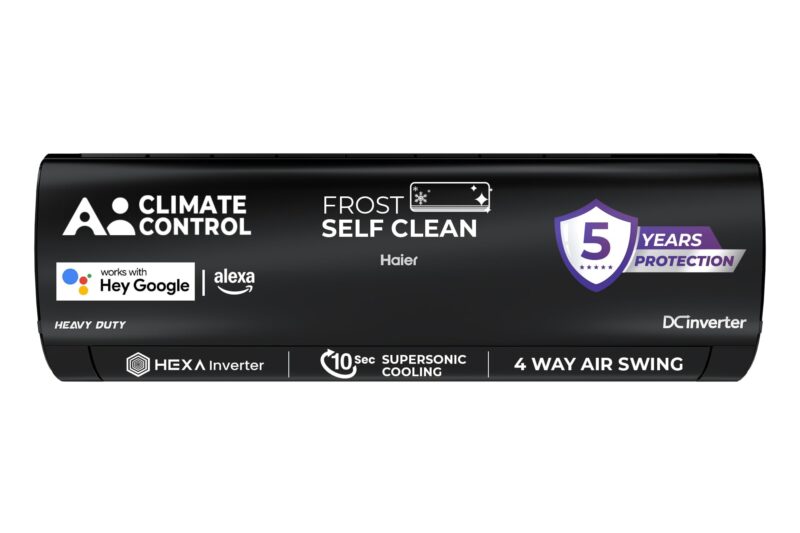 Haier Black Edition 1.5 Ton 5 Star AI Climate Control Smart Split AC