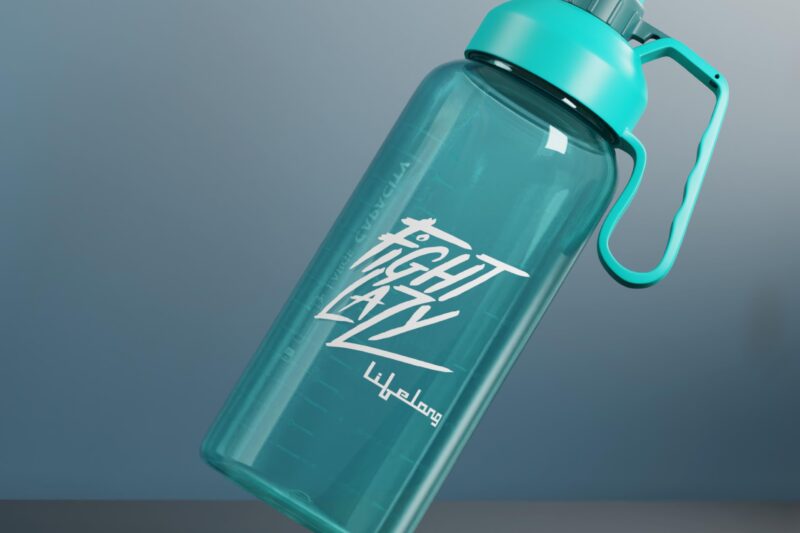 Lifelong Plastic Gallon Bottle for Men | 1.8 Litre BPA-Free Water Bottle Office & Home |Large Capacity Gym Bottle| Leak-Proof LID | Motivational Gym Gallon Bottle for Men & Women (Blue)