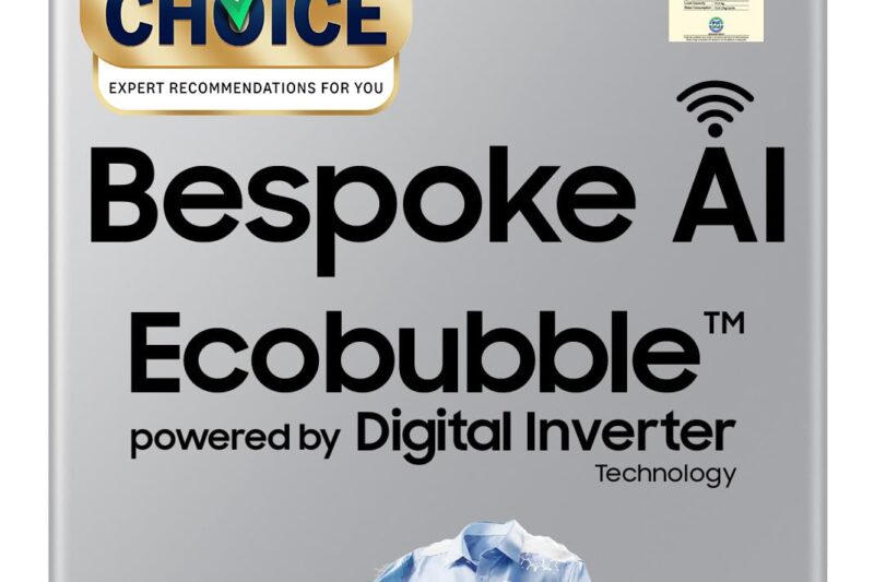 Samsung Smart Choice 10 Kg, 5 Star, AI Wash, AI Energy Mode, Wi-Fi, Ecobubble, AI VRT+, Soft Closing Door, Digital Inverter, Fully-Automatic Top Load Washing Machine (WA80F10E2LTL, Lavender Gray)