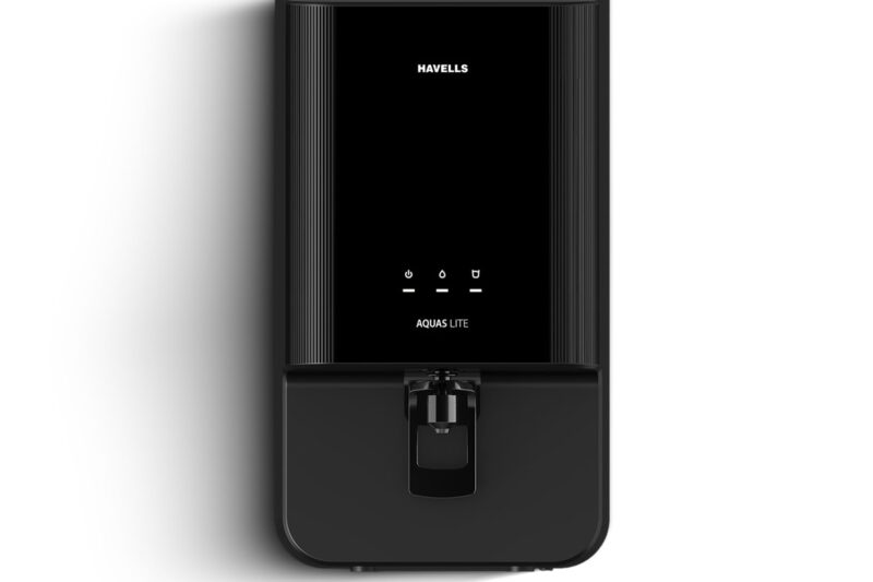 Havells Aquas Lite Water Purifier, UV + UF Purification, 4-stages, 7L Storage, Ideal for Municipal Water, Significant water savings, BIS Approved, Black