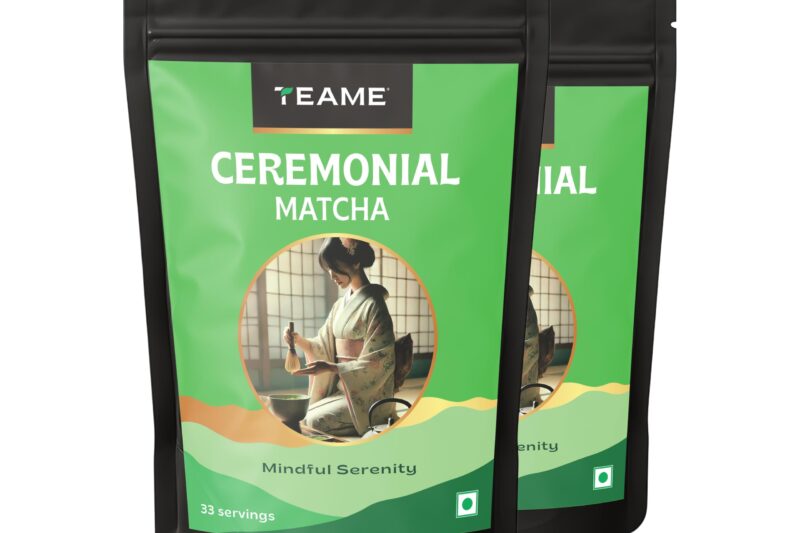 TE-A-ME Matcha Tea Powder – Ceremonial Grade (Pack of 2) | Ceremonial Matcha 100g (50g x 2)