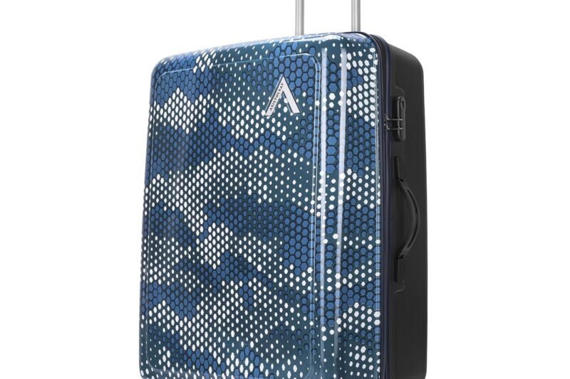 Aristocrat Combat Check-in Trolley Bag, 73 Cm Large Hardside Luggage | 8 Wheels, Combination Lock | Polycarbonate | 5 Year International Warranty | Blue